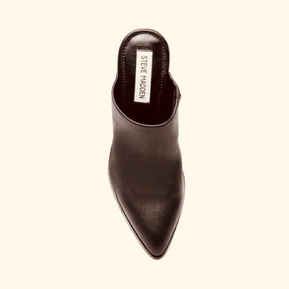 Black Leather Steve Madden Mule Size 8 - Picture 5 of 8